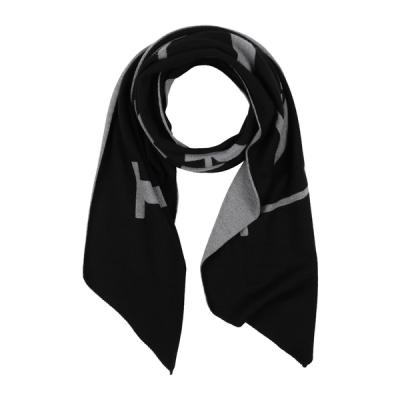 LANVIN 美品✨ランバン 大判 シルク スカーフ ジュエリー 黒・青・金 vintage】LANVIN ランバン 大判スカーフ 76×76 シルク100