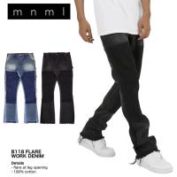 mnml フレア　ダメージ　デニム mnml（ミニマル） 爆買 デニムパンツ フレア スキニー ダメージ メンズ