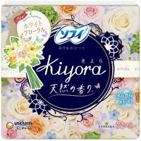 【3点セット】生理用品 ソフィ kiyora ホワイトフローラル 72枚入 ユニ・チャーム | アットツリーヤフー店