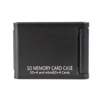 ケンコー SDメモリーカードケースAS 4枚収納タイプ(SDカード4枚+microSDカード4枚収納可能) ブラック | アット防災
