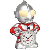 セイコー クロック 目覚まし時計 ウルトラマン キャラクター型 おしゃべり アラーム アナログ JF336A SEIKO シルバー 23.7×1 | アットコレット