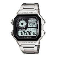 腕時計 CASIO カシオ メンズ レディース デジタル シルバー チープカシオ AE1200WHD-1AV 