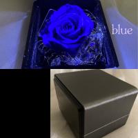 LEDライト付き 指輪ケース 花 プリザーブドフラワー 薔薇 リングケース