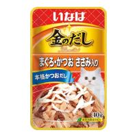 【送料無料】いなばペットフード いなば 金のだし パウチ まぐろ・かつお ささみ入り 40g 1個 | アットライフ