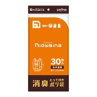 【メール便送料無料】日本サニパック SY18 ニオワイナ 消臭袋 とって付き ポリ袋 M 30枚入 1個 | アットライフ