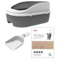 【送料無料・まとめ買い×2個セット】ペティオ 猫システム トイレセット トイレに流せる猫砂 デオンDサンド入 | アットライフ