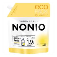 【送料無料・まとめ買い×3個セット】ライオン NONIO ノニオ 薬用 マウスウォッシュ ノンアルコール ライトハーブミント つめかえ用 950ml | アットライフ