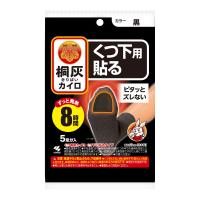 【送料無料・まとめ買い×3個セット】小林製薬 桐灰カイロ くつ下用 貼る つま先 黒 5足分入 | アットライフ