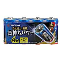 【まとめ買い×3個セット】アイリスオーヤマ アルカリ乾電池 BIGCAPA PRIME 単2形 4本パック LR14BP/4P | アットライフ