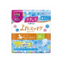 【送料無料・まとめ買い×12個セット】大王製紙 ナチュラ さら肌さらり よれスッキリ 吸水ナプキン 26cm 65cc 大容量 32枚入 | アットライフ