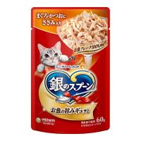 【送料無料・まとめ買い×160個セット】ユニ・チャーム 銀のスプーン パウチ まぐろ かつお ささみ 60g | アットライフ