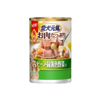 ユニ・チャーム 愛犬元気 缶 角切り ビーフ &amp; 緑黄野菜入り 375g | アットライフ