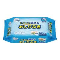 【送料無料】カミ商事 エルモア いちばん トイレに流せるおしりふき 50枚入 1個 | 日用品・生活雑貨の店 カットコ