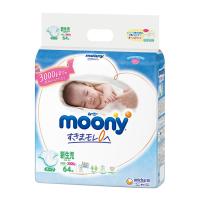 【送料無料】 ユニ・チャーム ムーニー moony すきまモレ0へ テープタイプ 新生児用 3000gまでの赤ちゃんに 64枚入 こども用紙おむつ 1個 | 日用品・生活雑貨の店 カットコ