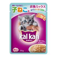 【メール便送料無料】マースジャパン カルカン パウチ ゼリー仕立て 離乳-12ヵ月までの子ねこ用 お魚ミックス まぐろ かつお 白身魚入 70g 1個 | 日用品・生活雑貨の店 カットコ