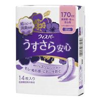 【定形外郵便】P＆G ウィスパー うすさら安心 長時間・夜でも安心用 170cc ナプキン型尿ケアパッド 32cm 14枚入 | 日用品・生活雑貨の店 カットコ