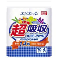 大王製紙 エリエール 超吸収キッチンタオル 4ロール ×12点セット 【まとめ買い特価！】 | 日用品・生活雑貨の店 カットコ