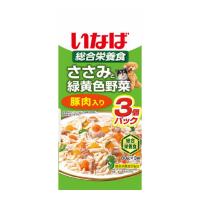 【送料無料・まとめ買い×16個セット】いなばペットフード いなば ささみと緑黄色野菜 豚肉入り 60g×3袋入 ドッグフード | 日用品・生活雑貨の店 カットコ