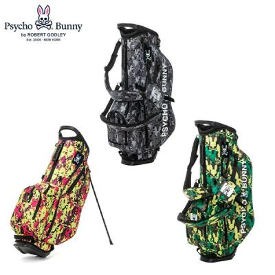 Psycho Bunny キャディバッグ 黒・ピンク Psycho Bunny キャディバッグ（色：ピンク系）｜ゴルフ用バッグ