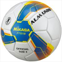 [MIKASA]ミカサ サッカーボール検定5号球 ALMUND 貼り (FT551B-BLY) ブルー/イエロー[取寄商品] | スポーツゾーンASPO