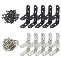 10個セット 棚受け 金具 ブラケット DIY アイアン アングル 40mm ラック リノベーション L字 金具 L型 地震 家具 固定 補強 ネジ パーツ 補修 ステンレス 頑丈
