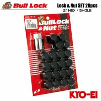 協永産業 BullLock ホイールロック M12×P1.5 全長31mm ブラック 21HEX 20pcs (ナット16p＋ホイールロック4p) | オートクラフト