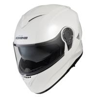 コミネ(KOMINE) HK-171 FL システムヘルメット Pearl White Mサイズ | オートリメッサYahoo!店