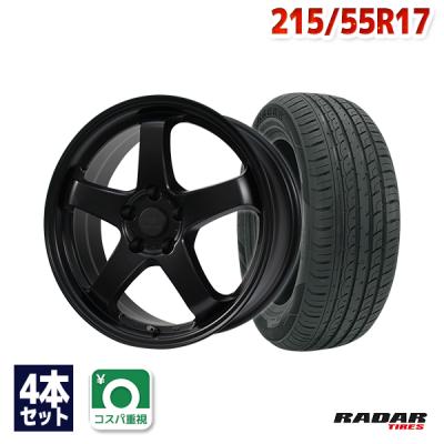 お値下げしました215/55R17サマータイヤ 17インチアルミ ホイールタイヤ 215 55 r17（自動車 夏タイヤホイールセット）｜タイヤ、ホイール