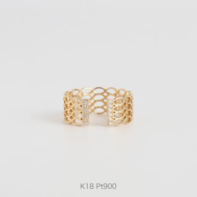 Avaron ゴールドオープンリング 楽天市場】【Amelie Ring】 K10/K18/Pt900 一周 ツイスト 地金 リング