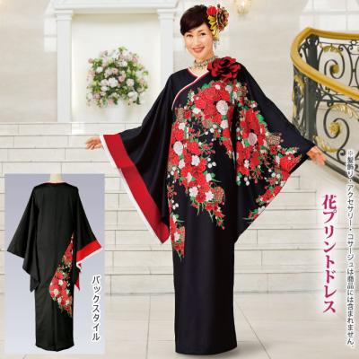 着物風 レディース（ファッション）（色：ブラック系）のおすすめ人気