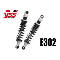 YSS ワイエスエス SPORTS LINE 【Eシリーズ】 E302 330mm R100S シルバー/ブラック リアサスペンション | 淡路二輪カスタムパーツセンター