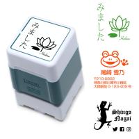 オリジナルスタンプ　オーダー作成　27.1×27.1mm　画像あり　ブラザー3030タイプ　浸透印 スタンプ台不要 連続捺印可能 | アウェイクスタイル