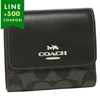 COACH 三つ折り財布 ブラック コーチ 財布 COACH 三つ折り 財布 レディース レザー ブラック黒