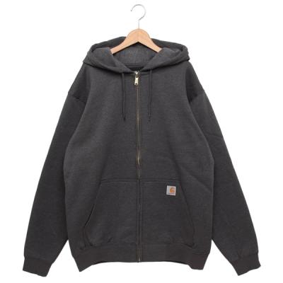 【人気ブランド】カーハート ジップ パーカー フーディー 肉厚 ブラック L Carhartt パーカー Carhartt(カーハート)/ハーフジップ