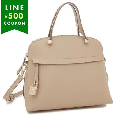 【美品】FURLA パイパーM/グレージュ/ハンドバッグ FURLA フルラ バッグ パイパーM ハンドバッグ 2wayショルダー
