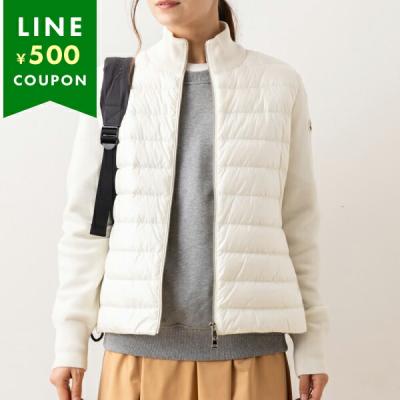 モンクレール　ニット　ダウン　カーディガン　ホワイト　白　アイボリー レディース】CARDIGAN | MONCLER(モンクレール) / アウター