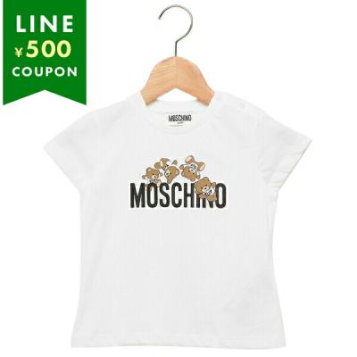 モスキーノ　キッズ　12A くまちゃん　ワッペン付きTシャツ　ホワイト モスキーノ キッズ 12A くまちゃん ワッペン付きTシャツ