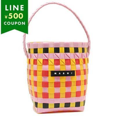【美品】MARNI MARKET かごバッグ ピンク系 ピンク スター MARNI MARKET ミディアムバスケットバッグ | Marni