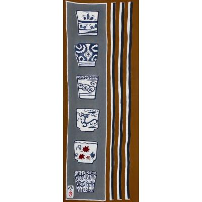 古伊万里　江戸前期　あげ底檜垣紋蕎麦猪口　無傷　本物保証 骨董品古伊万里 蕎麦猪口 2客 龍紋と檜垣文様