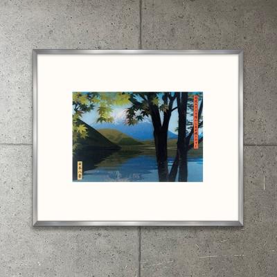 限定マット額装品/View of Kawaguci/ジュリアン・オピー 限定マット額装品/Julian Opie【View of Kawaguci with Japanese maple