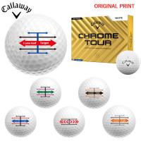【オリジナルオウンネームプリント(納期3-4日)】キャロウェイゴルフ クロムツアー(CHROME TOUR) ゴルフボール 1ダース (12球入り) 2024年モデル ターゲットライ | 美-健康ゴルフ