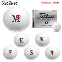 【オリジナルプリントゴルフボール(納期2-4日)】タイトリスト プロV1x レフトダッシュ(-PROV1x) 1ダース(12球) アルファベットB[オウンネーム(マーク)] | 美-健康ゴルフ