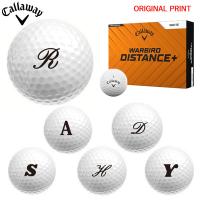 【オリジナルプリントゴルフボール(納期2-4日)】キャロウェイ WARBIRD DISTANCE+ 1ダース(12球) アルファベットA[オウンネーム(マーク)] | 美-健康ゴルフ