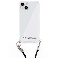 PHONECKLACE ロープショルダーストラップ付きクリアケース for iPhone 13 ネイビー PN21594i13NV | B-サプライズ