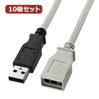 10個セット サンワサプライ USB延長ケーブル KU-EN2K KU-EN2KX10 | B-サプライズ