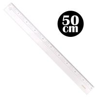 コンサイス 直定規 50cm 再生アクリル定規 45-510 目盛り付 スケール 物差し デザイン文具 事務用品 | ブックカバー・文具専門店 Bタウン