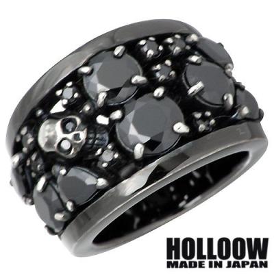 HOLLOOW シルバーリング HOLLOOW 30日までポイント5倍 ホロウ オニキスライン シルバー