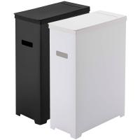 ゴミ箱 山崎実業 正規品 TOWER タワー スリム蓋付きゴミ箱 45L 2個組 ダストボックス ごみ箱 ホワイト＆ブラック | BACK