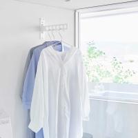 衣類ハンガー 山崎実業 正規品 tower タワー ウォール衣類ハンガー 石こうボード壁対応 ハンガーラック  10100 ホワイト | BACK