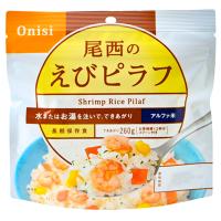 尾西食品 アルファ米 えびピラフ ／ 携行食糧 登山 テント泊 縦走 山メシ 軽量化 フリーズドライ 水やお湯を注ぐだけ 防災備蓄 保存食 | アウトドアショップベースキャンプ